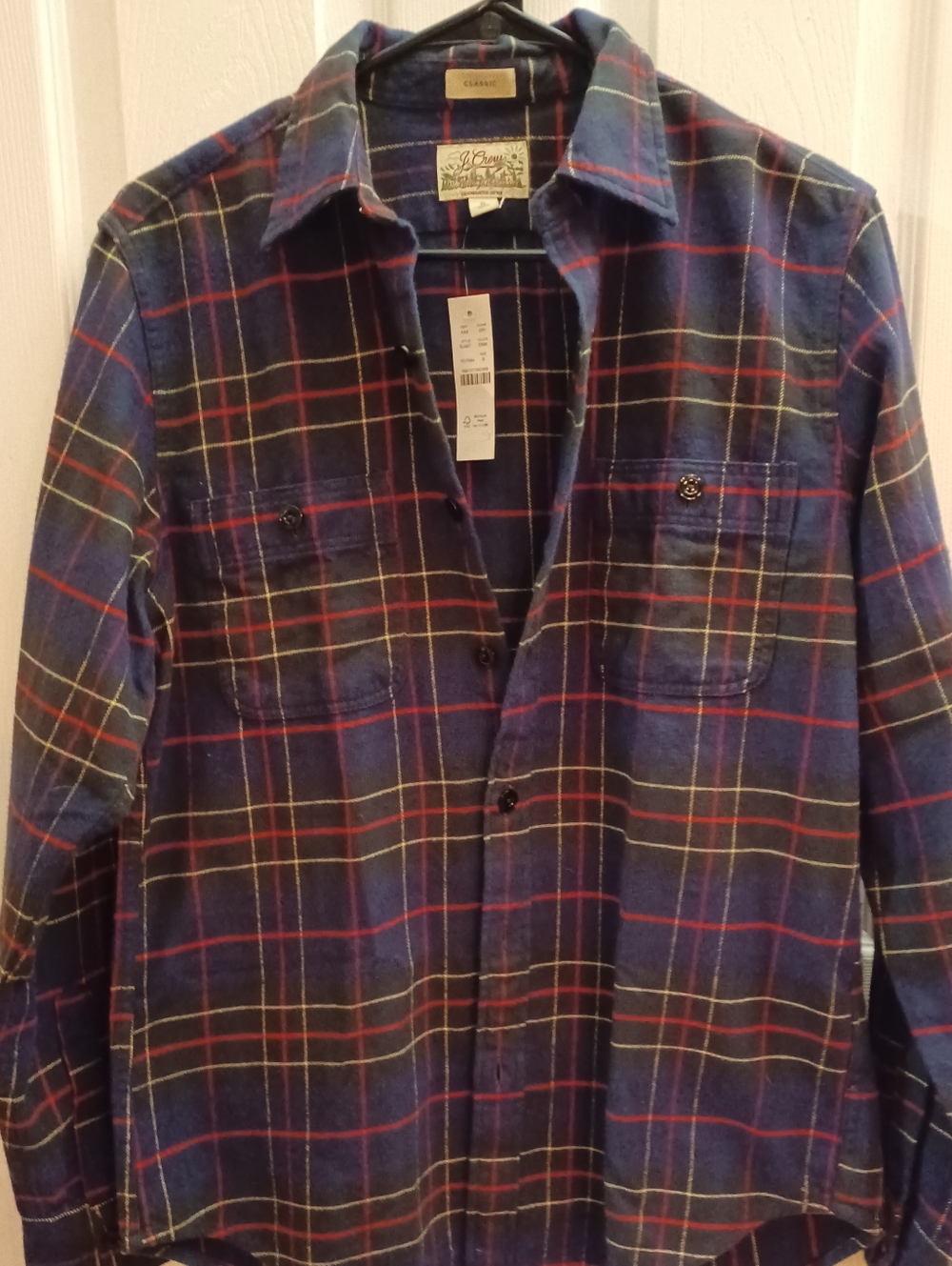 NWT J.Crew Classic Midweight Plaid Flannel Mens